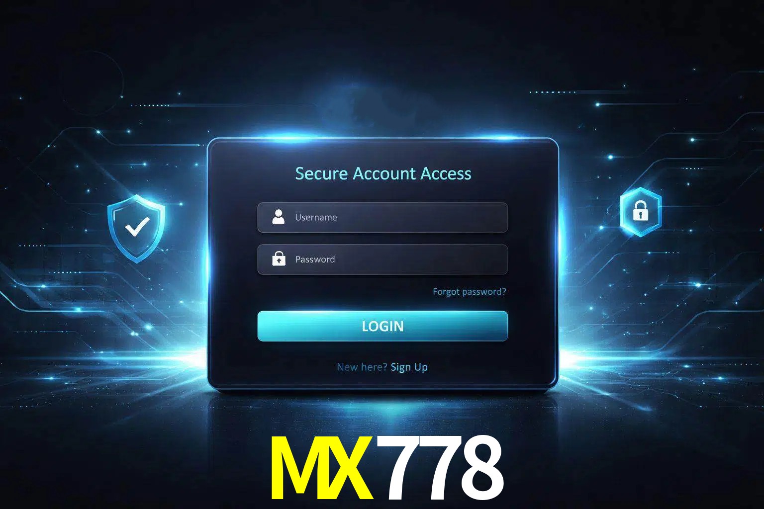 Pantalla de inicio de sesión de cuenta MX778 para usuarios en México